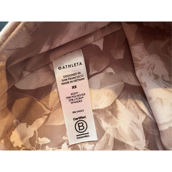 ATHLETA elation printed tight in pink floral Womens Athletic Activewear size XS - Picture 9 of 9